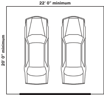 2 car garage size