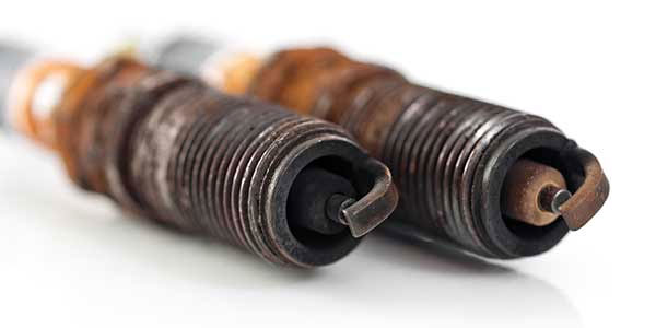 fouled up spark plug