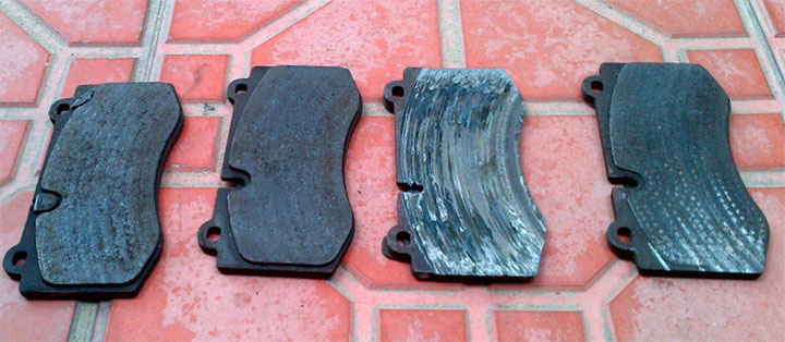 worn brake pads