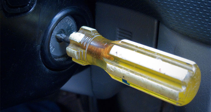 how to start a chevy truck with a screwdriver