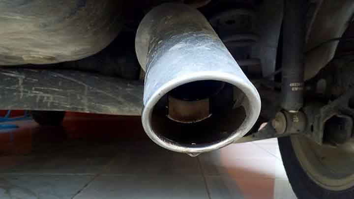 water from exhaust