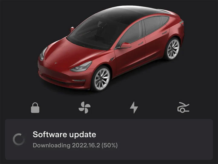 Tesla software update