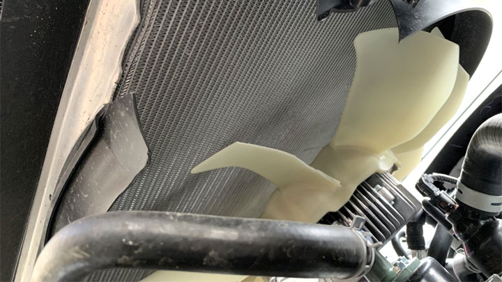 broken radiator fan blade