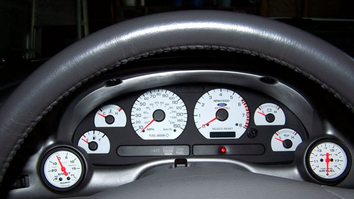 car gauges in dashboard