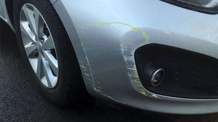 car paint scuff