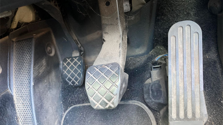 clutch pedal on floor