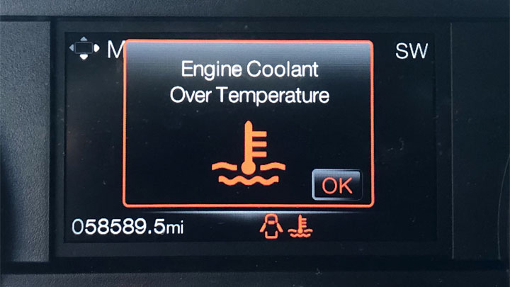 luz de temperatura del refrigerante