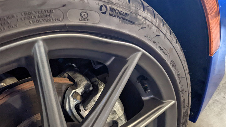 damaged car rim