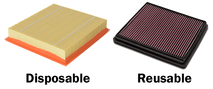 disposable vs reusable air filter