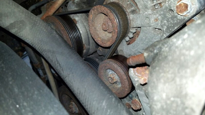 drive belt pulley rust