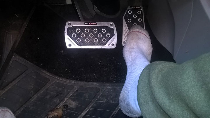 driving in socks