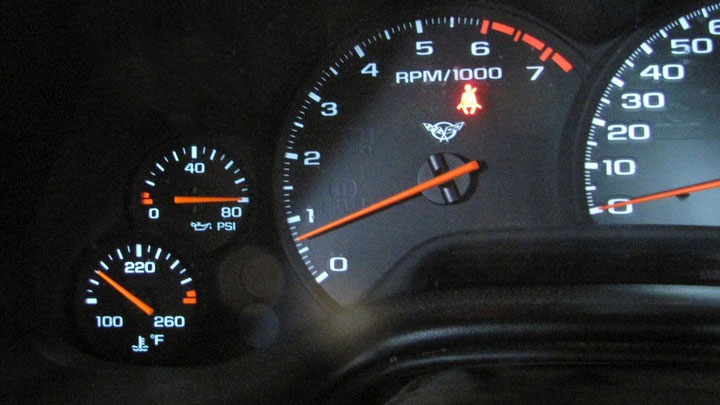 oil gauge on dash