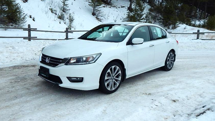 Honda Accord on snow