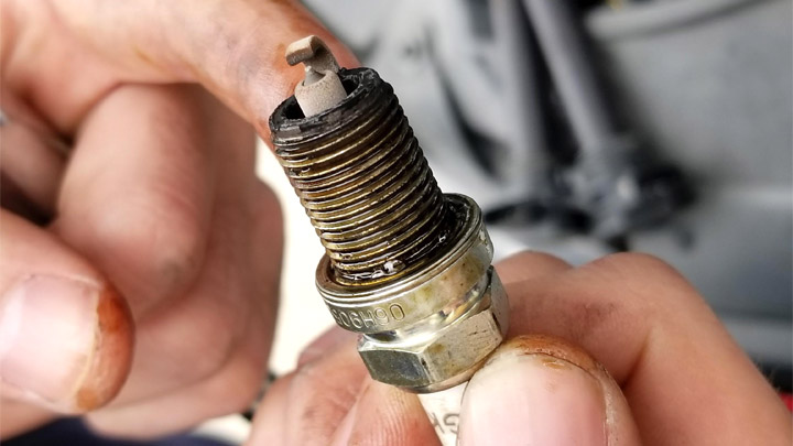 Oil On Spark Plug 