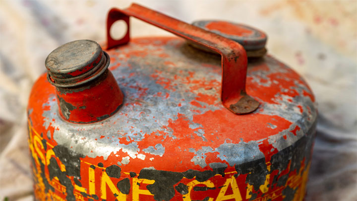 how to get rid of old gasoline mixed with oil