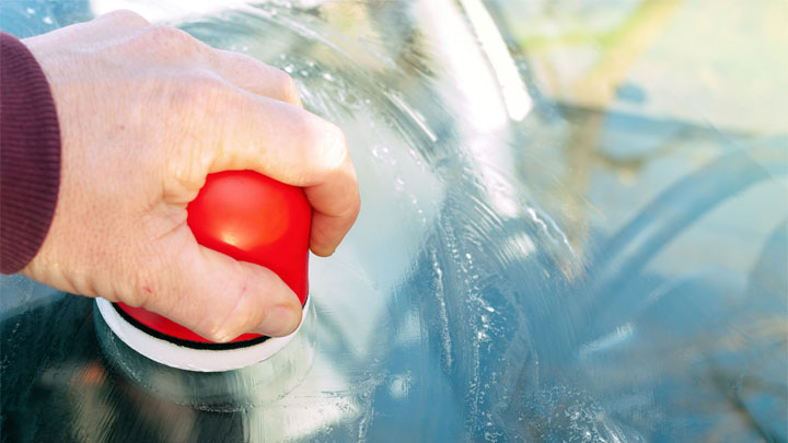 polish windshield