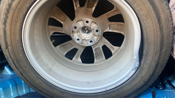 severe bent rim