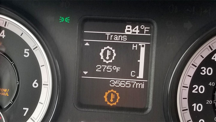 transmission temperature warning