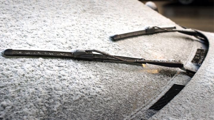 windshield wipers stuck frozen